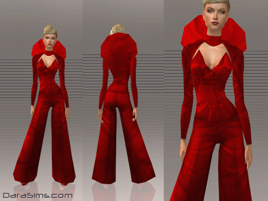costume with collar red sims 2
