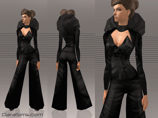 costume with collar black sims 2