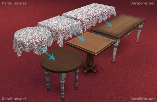 lace tablecloth set sims 4 by darasims