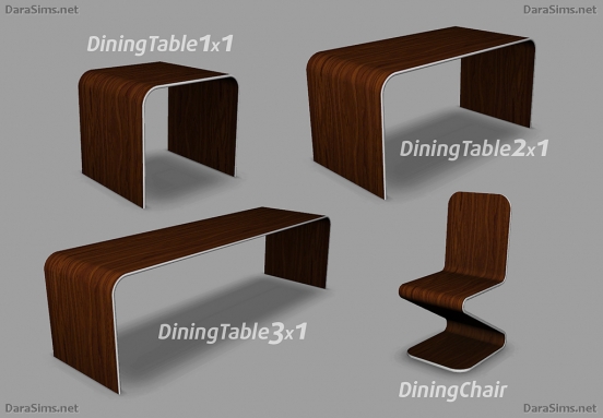 dining furniture set sims 4