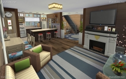 living room and kitchen