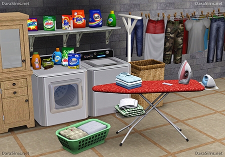 laundry decor set sims 3 by dara savelly