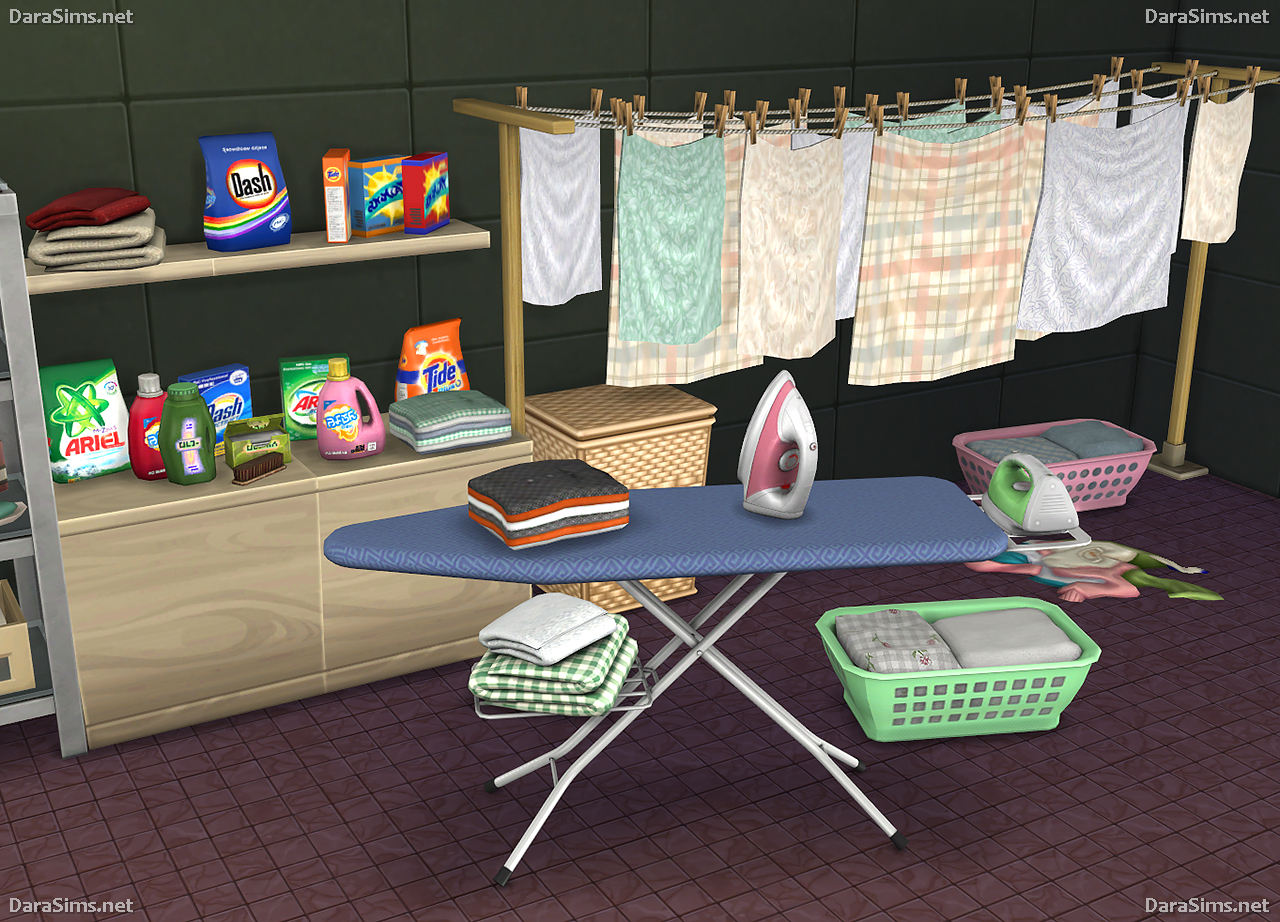 Laundry Decor Set (The Sims 4) | DaraSims.net