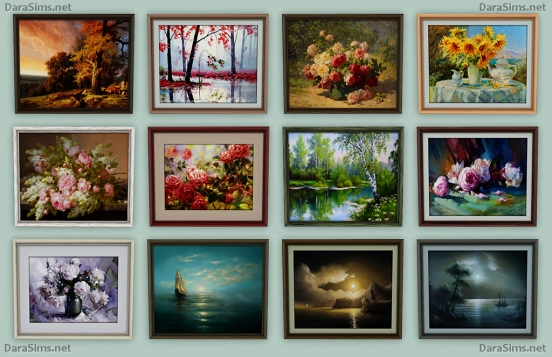 paintings set sims 3 by darasims