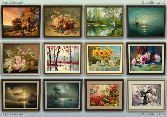 paintings set sims 4 by darasims