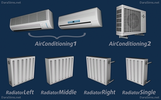 radiators and air conditioning sims 3 by darasims
