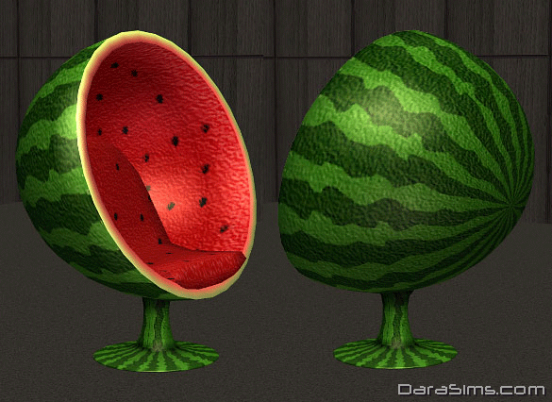 retro armchair watermelon sims 2