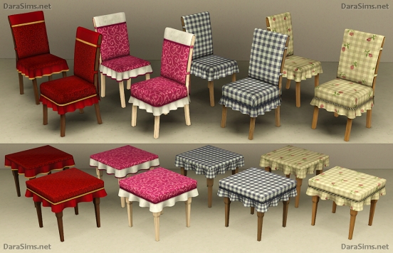 dining set with cloth sims 3