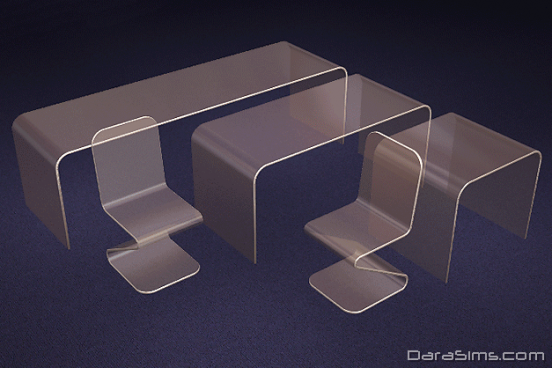 glass dining set sims 2