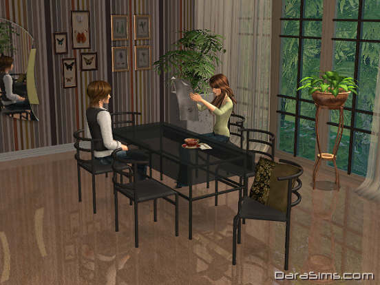 glass dining set sims 2