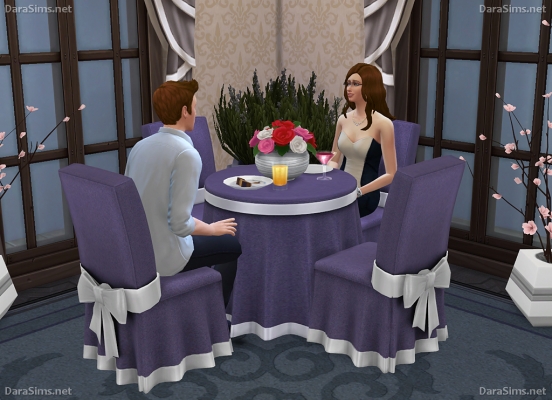 festive dining set sims 4