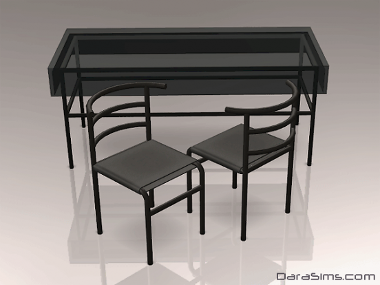 glass dining set sims 2