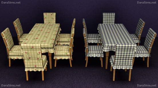 dining set with cloth sims 3