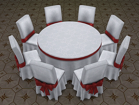 big round festive dining tables sims 4