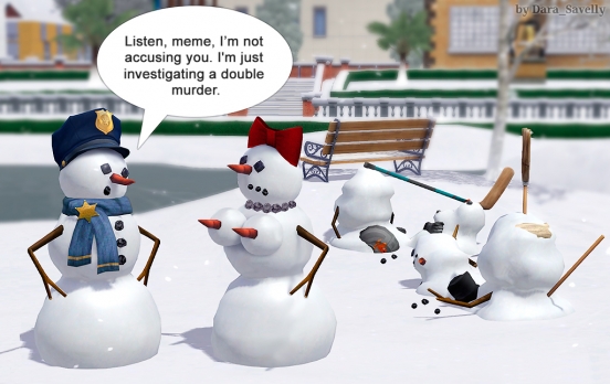 snowman double murder sims 3
