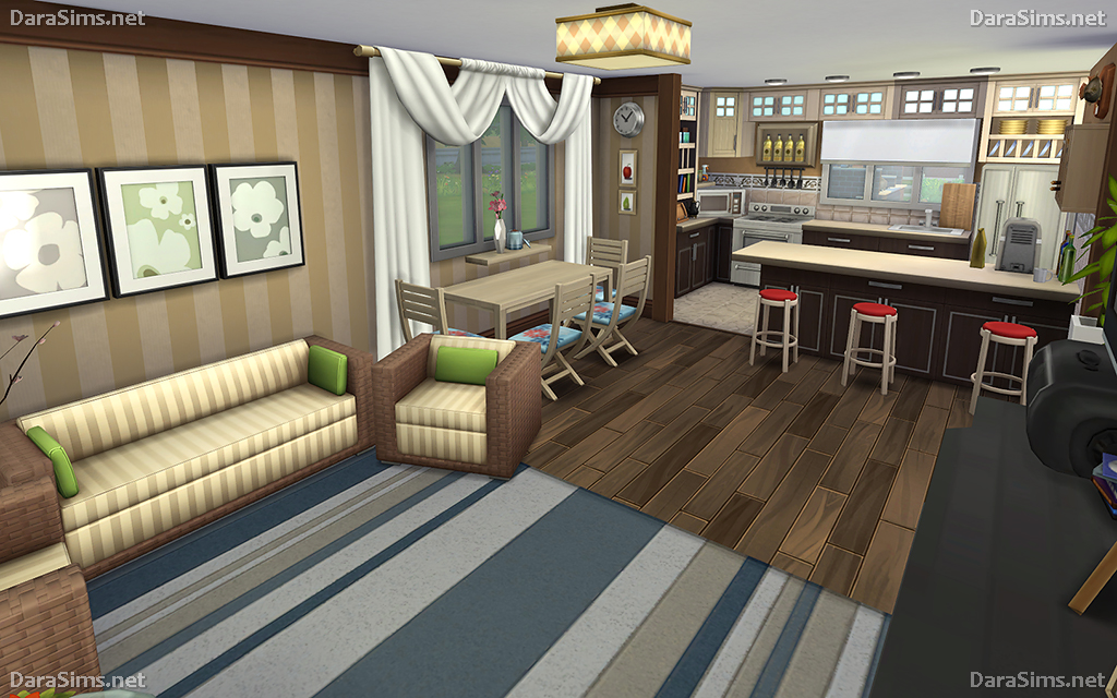 Family Corner House For Sims 4 Nocc