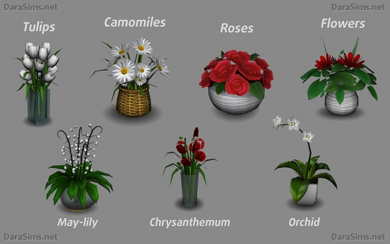 flower set sims 4 by darasims