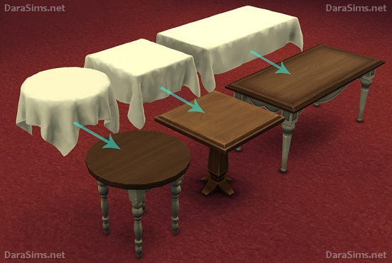 tablecloth set sims 4 by darasims