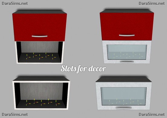 kitchen cabinet slots sims 3